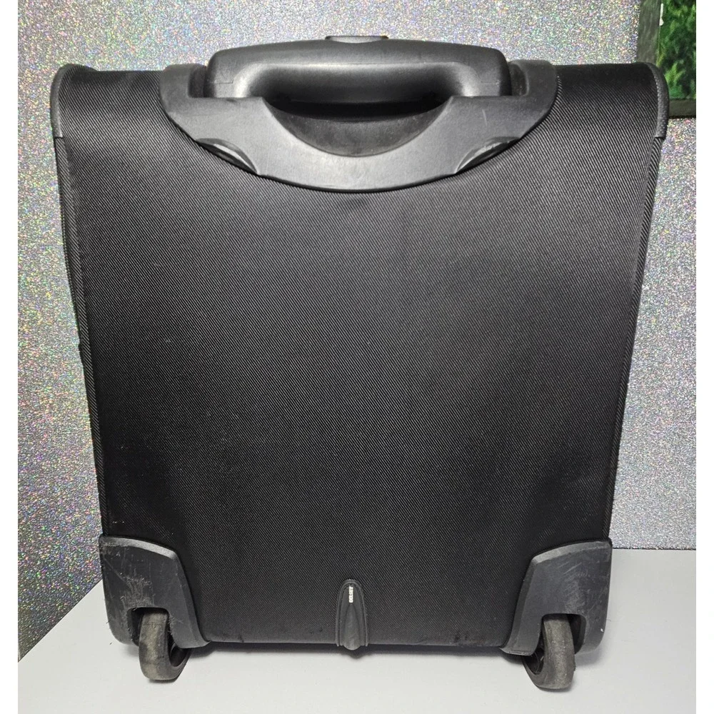 DELSEY Paris Underseat CarryOn Rolling Luggage Bag Black Ballistic Nylon 16x13x9